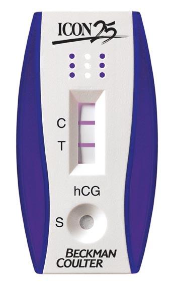 Pregnancy Test Rapid Test Kit Icon® 25 hCG Fertility Test hCG Serum / Urine Sample 25 Tests (urine CLIA Waived) ( 25/BX 4BX/CS) by Hemocue, Inc.  ID 43025A